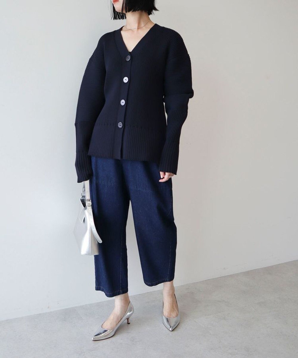 Green Parks リブニットカーディガン 