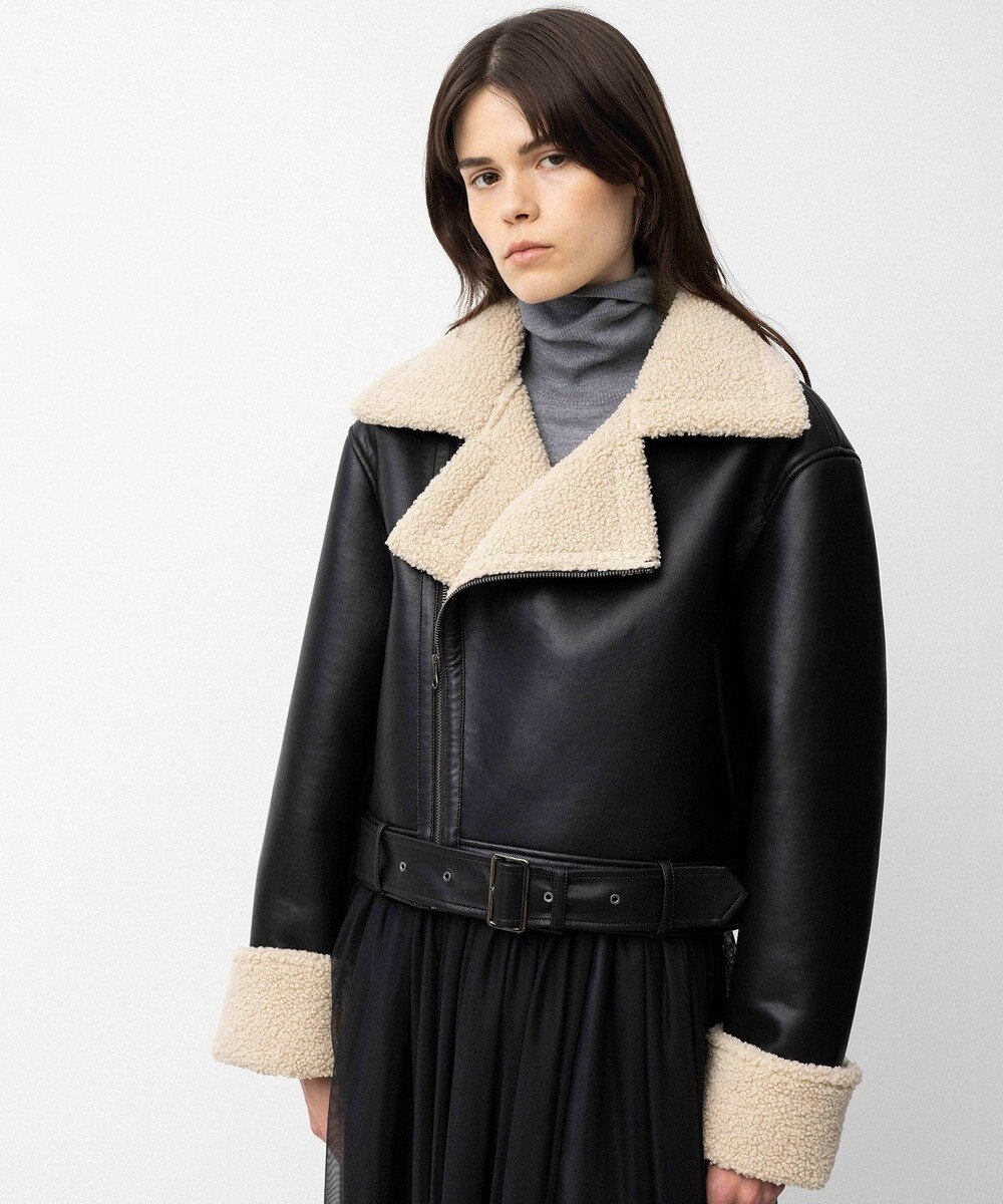 NAVE 【Nave】ヴィーガンムートン ライダースジャケット 