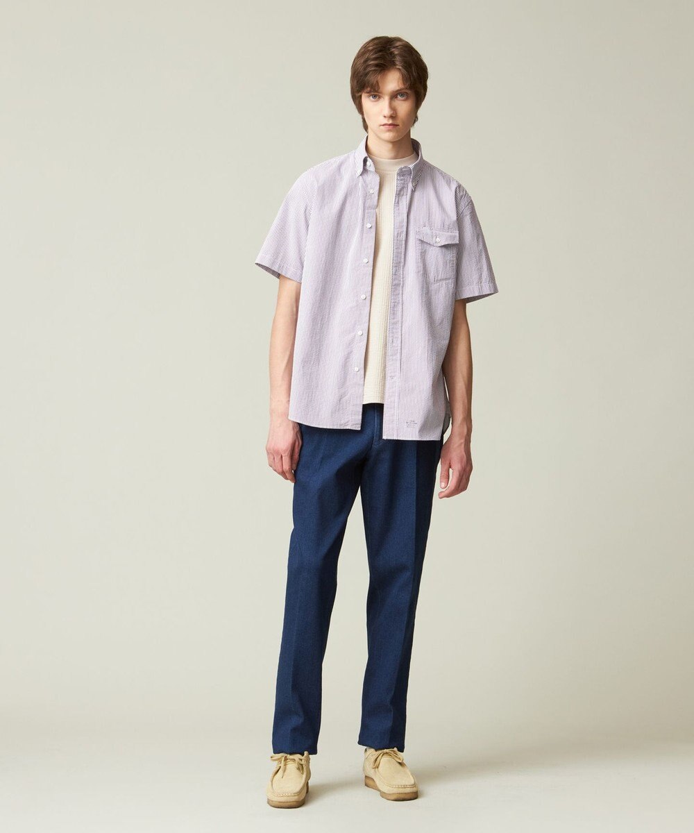 J.PRESS MEN 【KING SIZE】【クールマックス】サッカーストライプ／マイクロギンガムチェック シャツ/B.D 