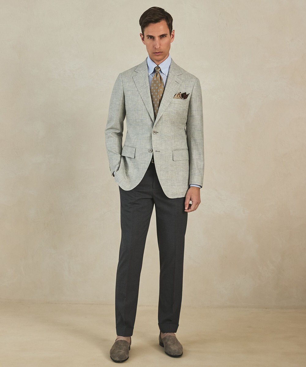 GOTAIRIKU 春夏向け【形態安定】SUMMERPREMIUMPLEATS_ボタンダウンカラー 長袖ドレスシャツ(25/26年モデル) 