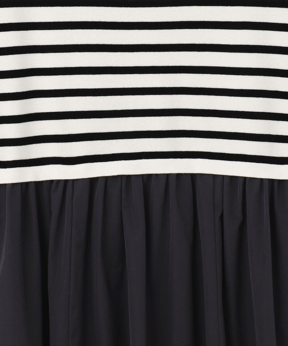 23区 【洗える】ハイカウントライトタフタ ドッキング ワンピース 