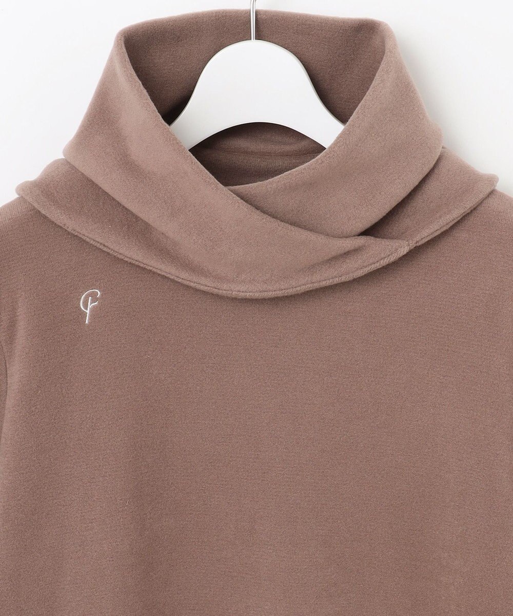 23区GOLF 取り外し可能なスヌード付き【23Fondation/WOMEN】【吸湿発熱】フーディー風 ワンピース 