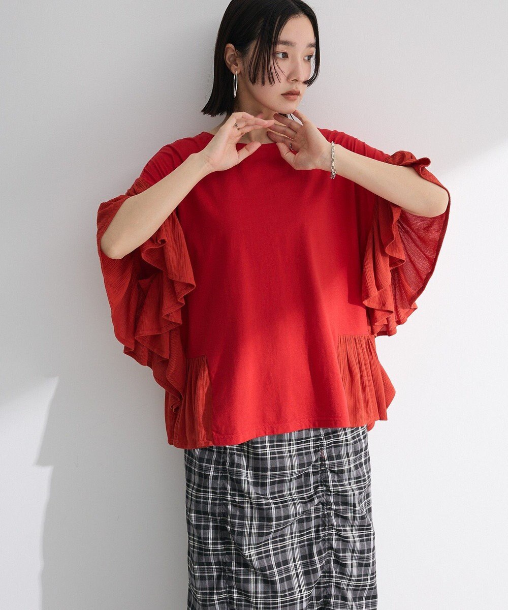 Green Parks 袖フレアドッキングカットプルオーバー 