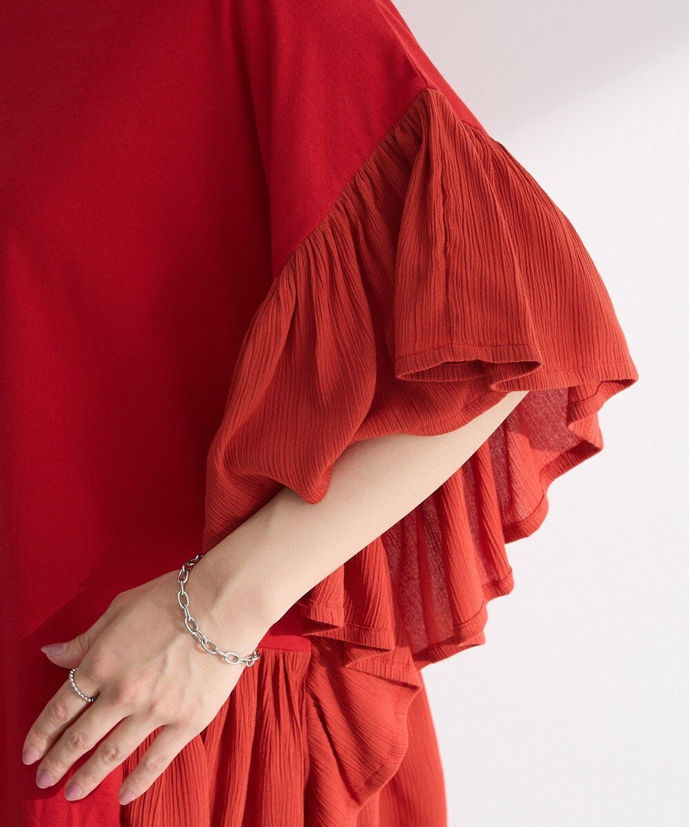 Green Parks 袖フレアドッキングカットプルオーバー 