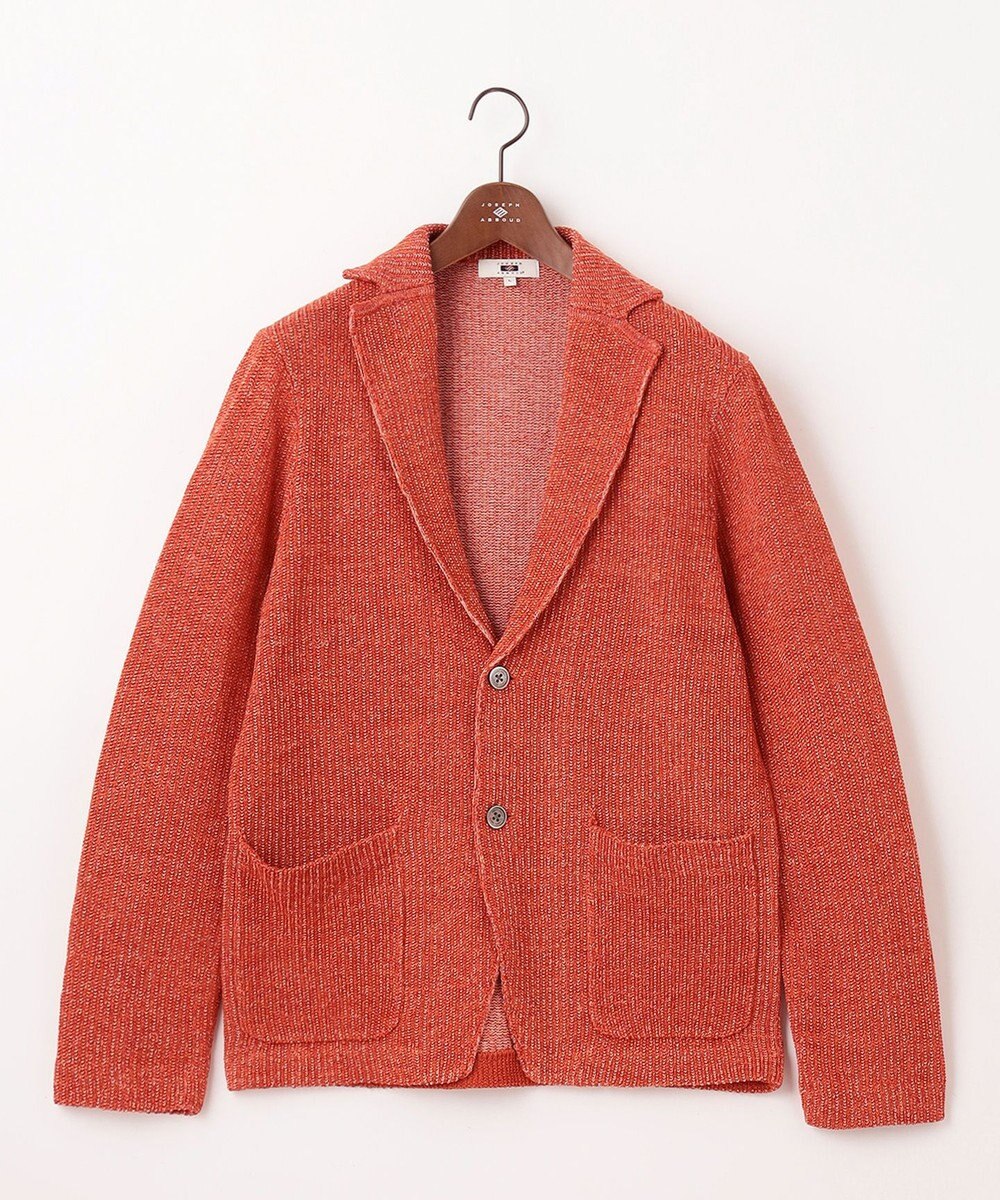 JOSEPH ABBOUD 【洗える】ストローヤーン ニット ジャケット 