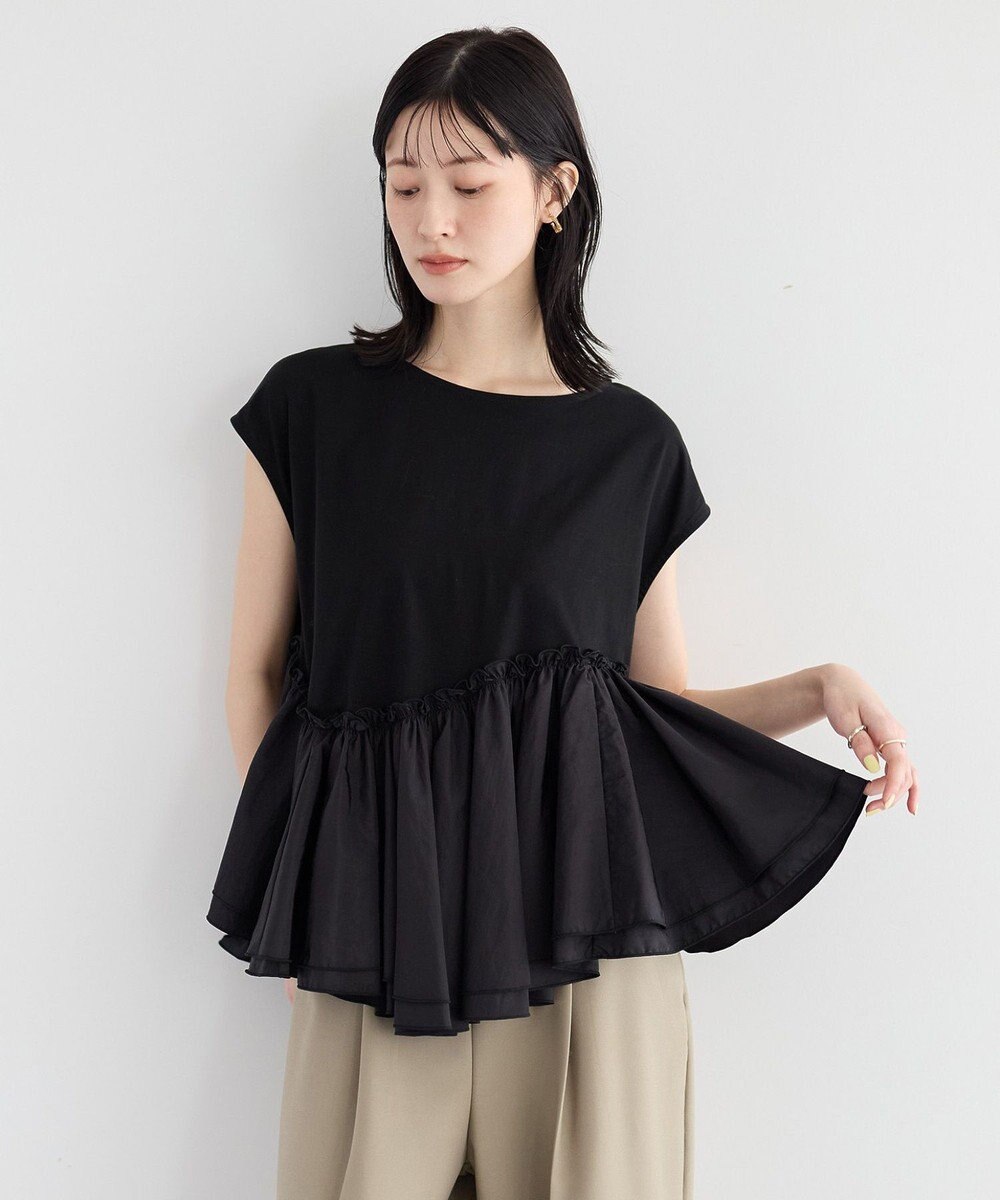 YECCA VECCA アシメペプラムカットソー 