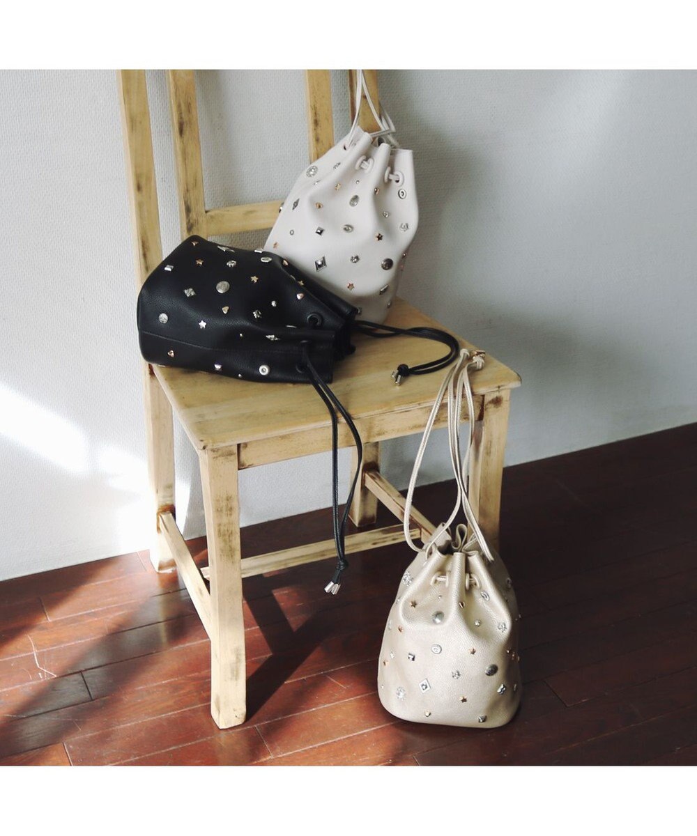 UNBILLION カカトゥ kakatoo / WEB限定ビジューミックスチャーム ドロストバッグ 