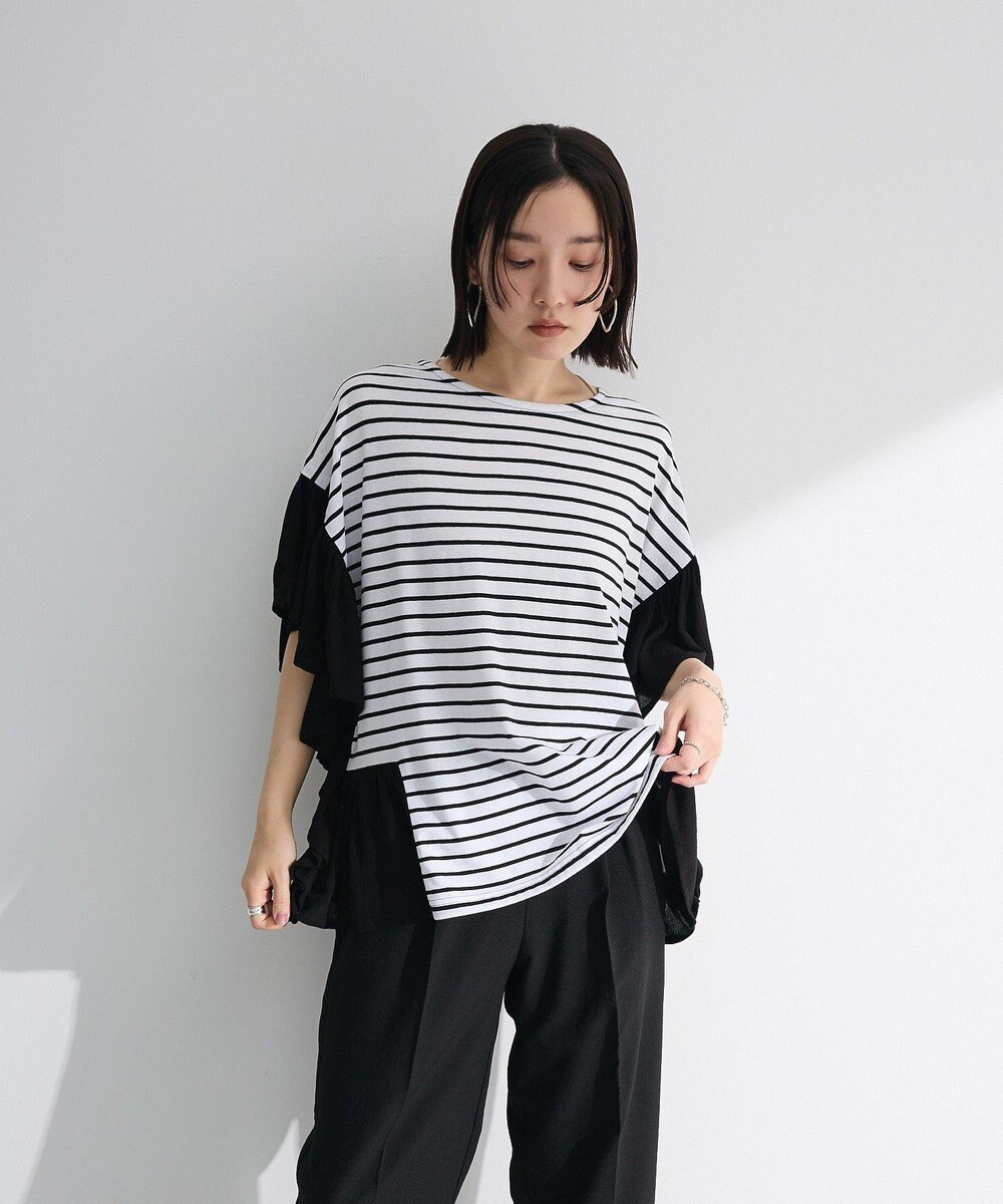 Green Parks 袖フレアドッキングカットプルオーバー 