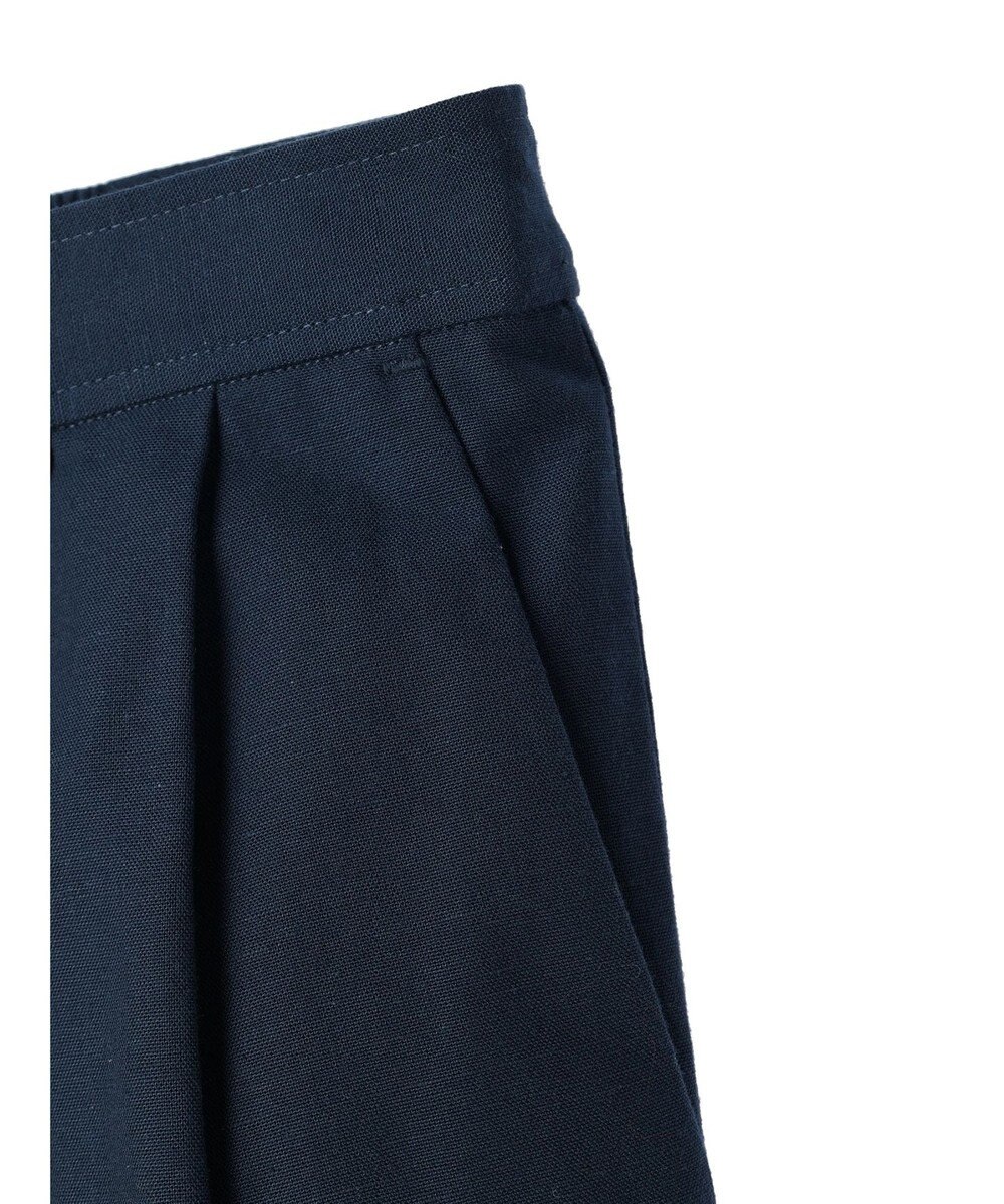 Green Parks 綿麻混タックテーパードパンツ 