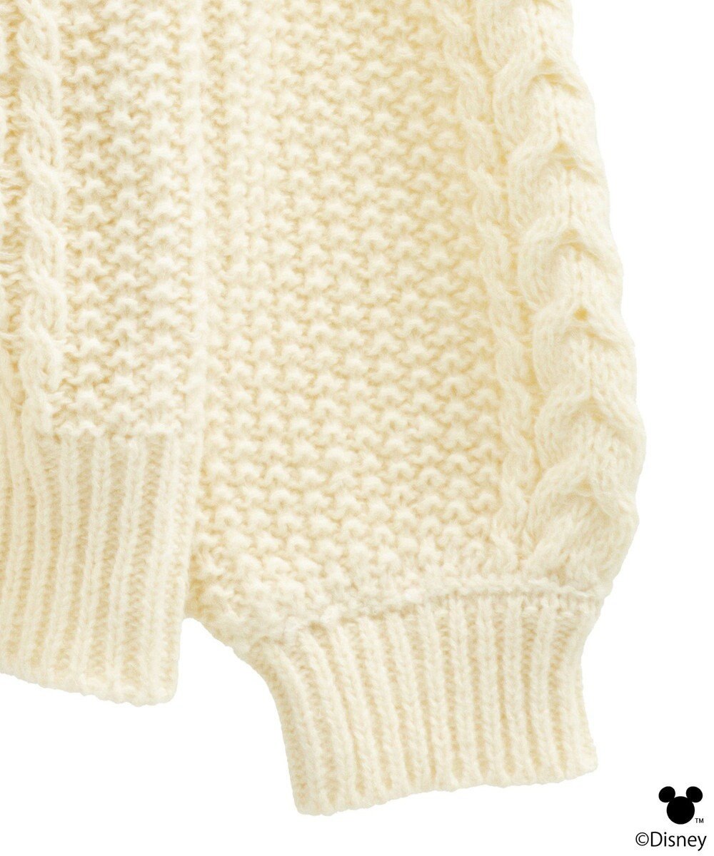 earth music&ecology 【予約】Disney/ポイントミッキーケーブルニット 
