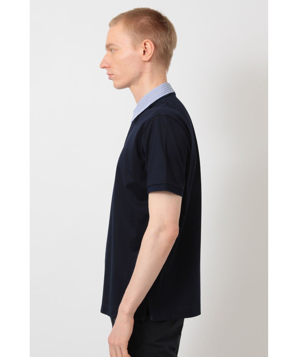DAKS GIZAコットン THOMAS MASONチェック シャツカラーポロ 