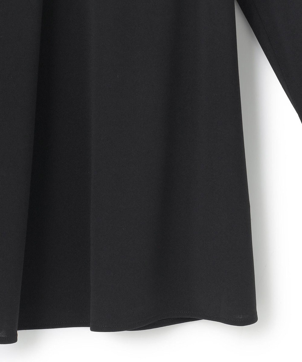 ICB L 【洗える】ジョーゼットジャージー ボウタイ風プルオーバー 