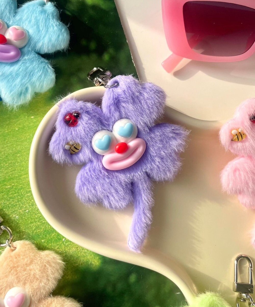 WEGO ハッピークローバーモンスターぬいぐるみキーホルダー 