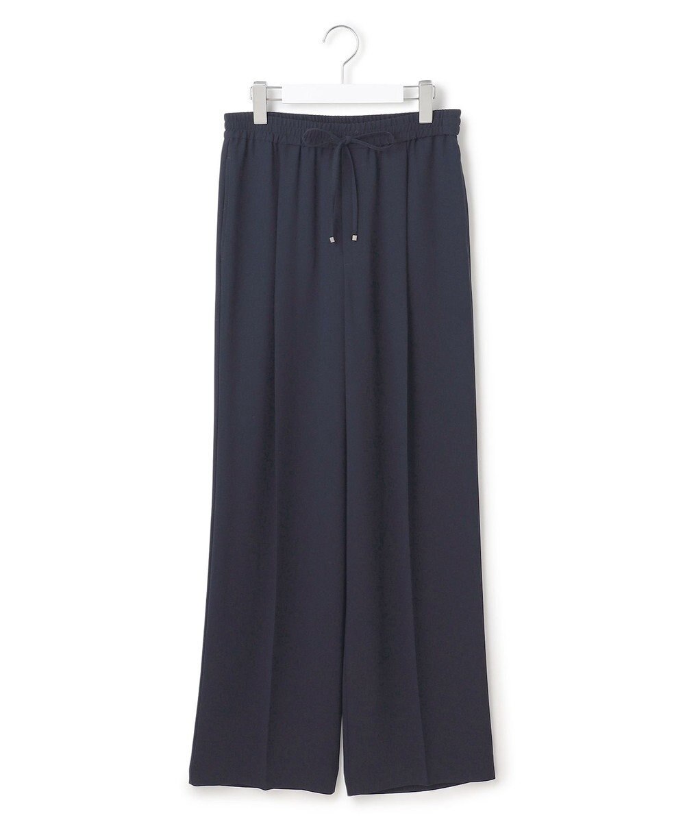 23区 【接触冷感/UVカット/吸水速乾】ストレッチジョーゼット ワイド パンツ 