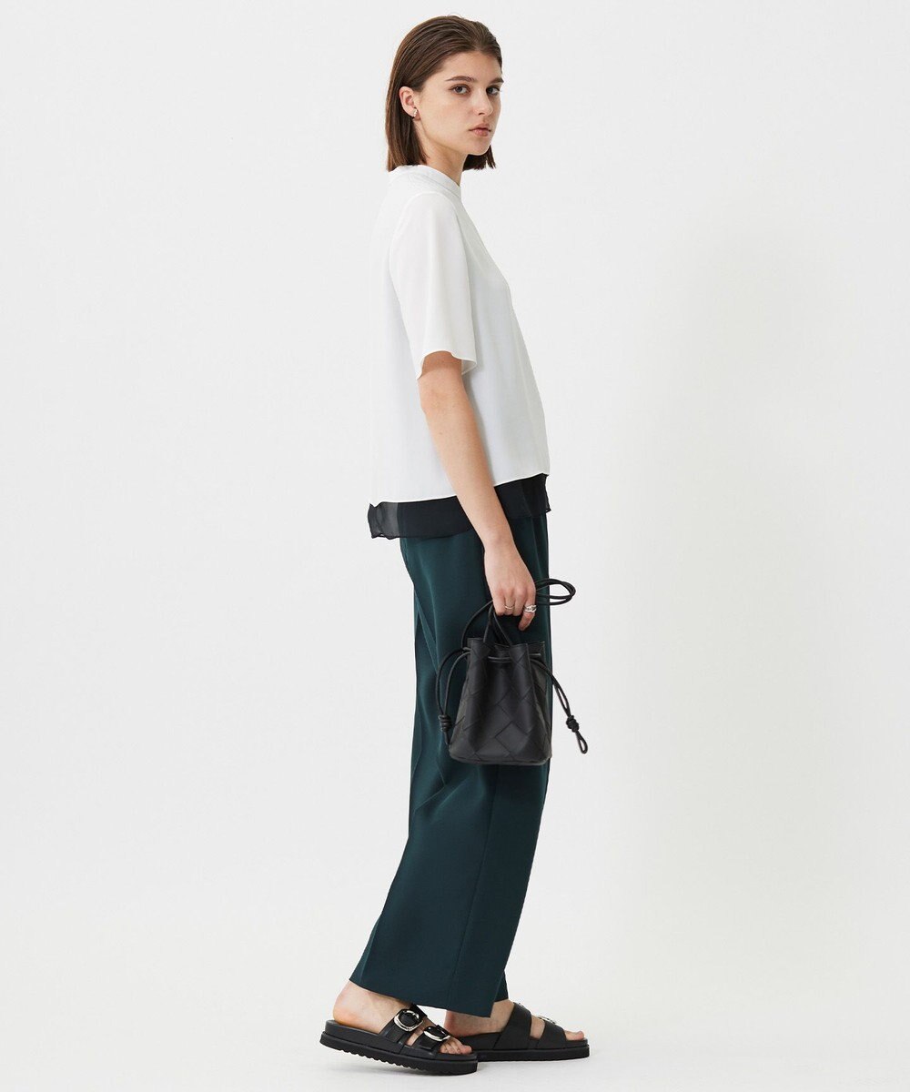 ICB 【UVケア・洗える】BackSatinAmunzen シフォンコンビブラウス 