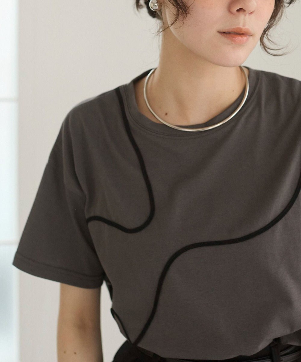 WEGO 【ANGIE VINTAGE】コード刺繍デザインTシャツ 