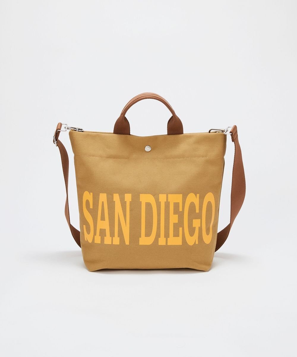 TOPKAPI 【Breath TOPKAPI】シティ プリント キャンバス スクエアトートバッグ / ショルダー付き 