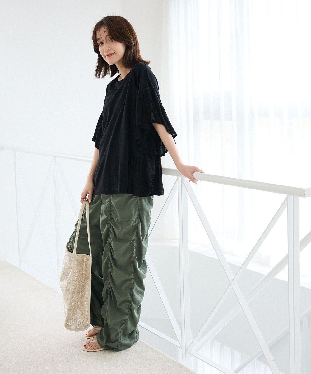 Green Parks 袖フレアドッキングカットプルオーバー 