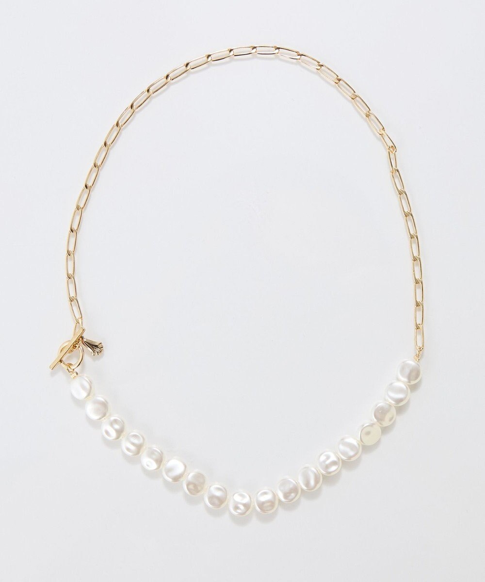 Phoebe メタリックパールチョーカーネックレス/41cm 