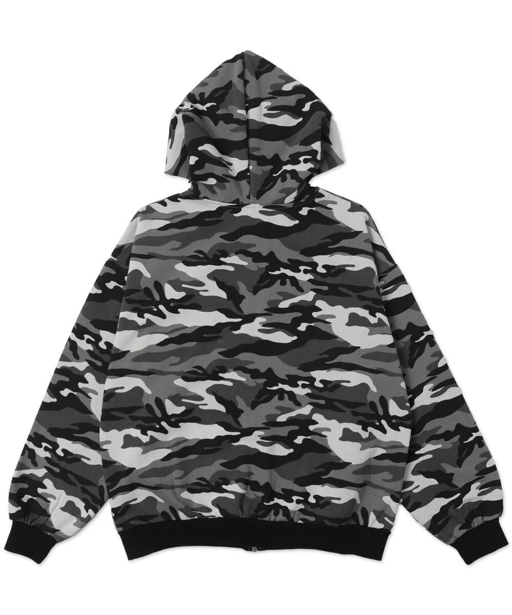 WEGO 【ユニセックス着用ITEM/MLサイズ展開】カモフラグラフィックZIPパーカー 