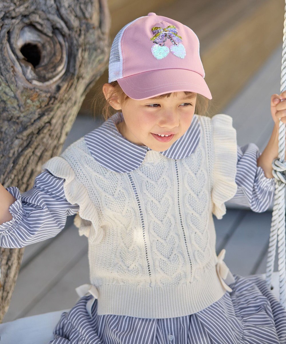 ANY KIDS スパンコール メッシュ キャップ 