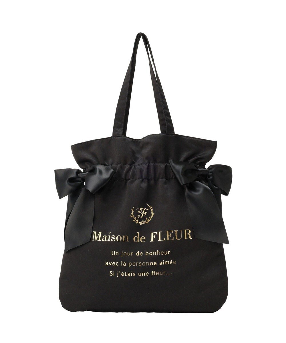 Maison de FLEUR 《セット商品》ダブルリボンギャザートート・ポーチ 