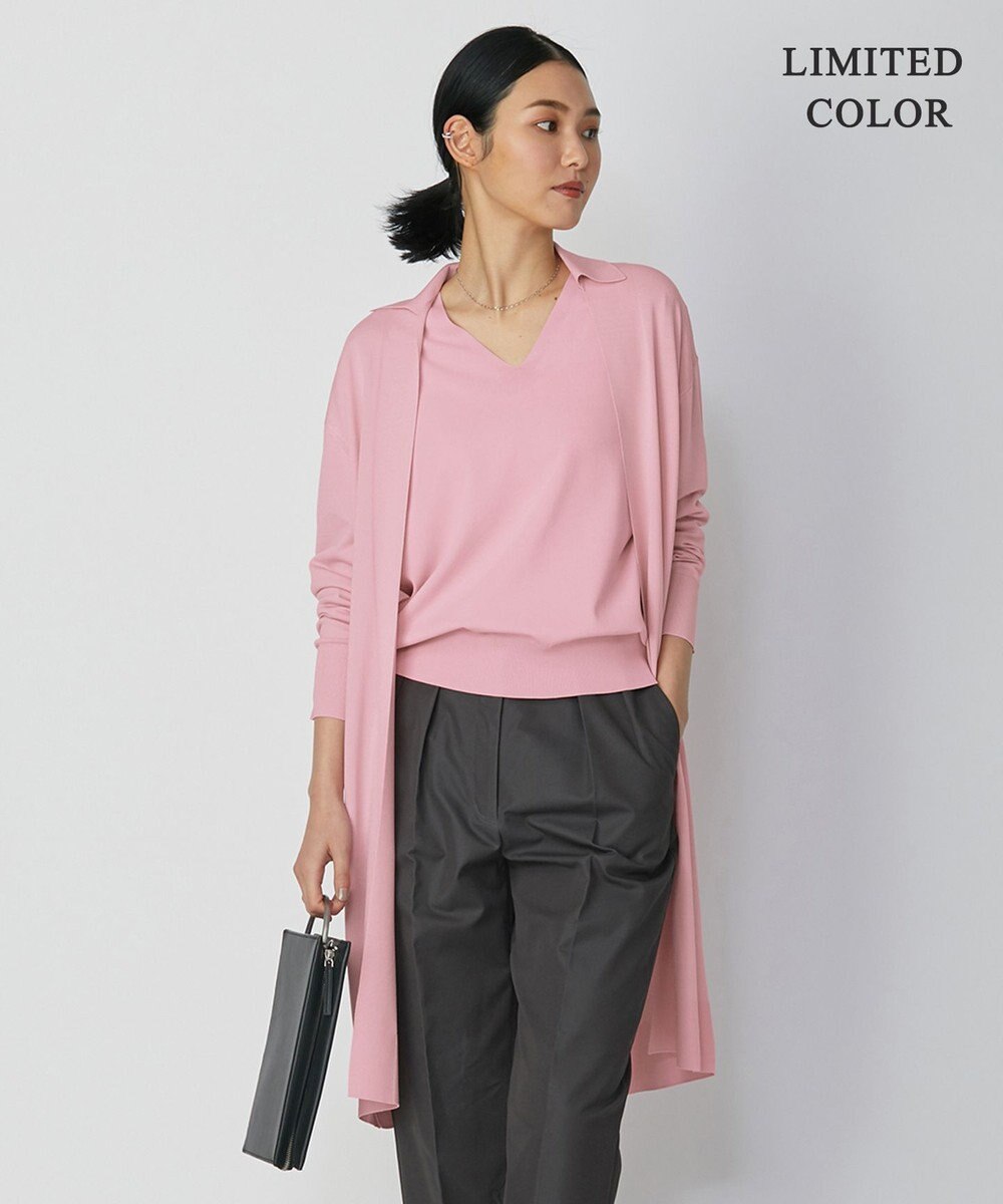 ICB 【WEB限定カラーあり・洗える】シンセティックハイゲージ  ロングカーディガン 