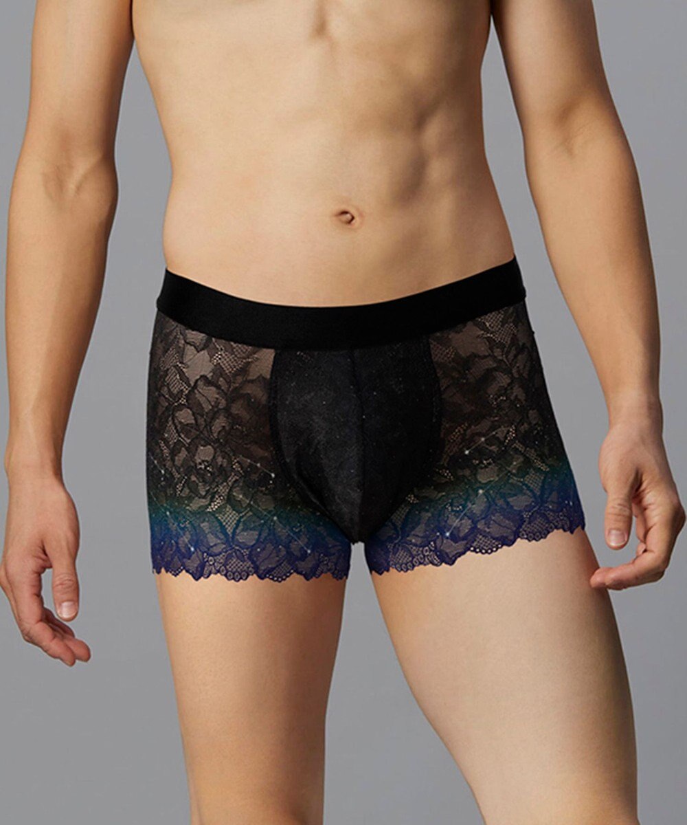 WACOAL MEN WACOAL MEN 【レースボクサー】 ボクサーパンツ フロント快適グラマラス 通気性 スカラ始末(裾部分) 前閉じ レース 下着 メンズ WT3826 /ワコールメン 