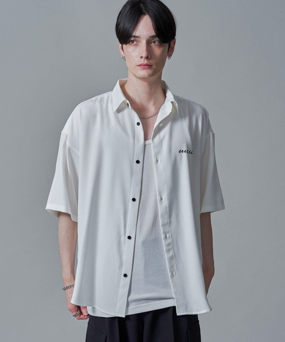 WEGO 【速乾/しわになりにくい/MLサイズ展開】アムンゼンワンポイントBIGシャツ（SS） 