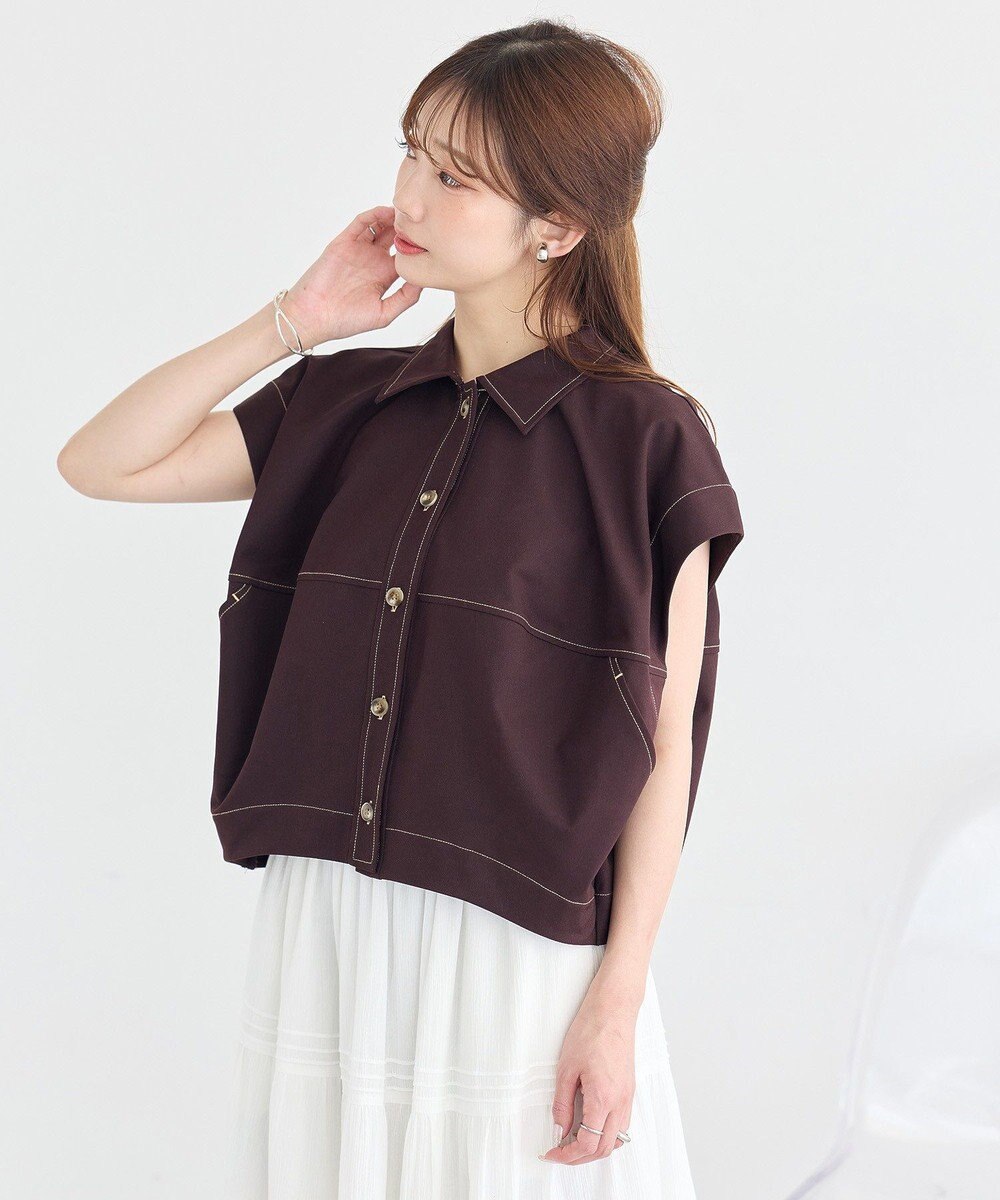 earth music&ecology コクーンフォルムシャツ 