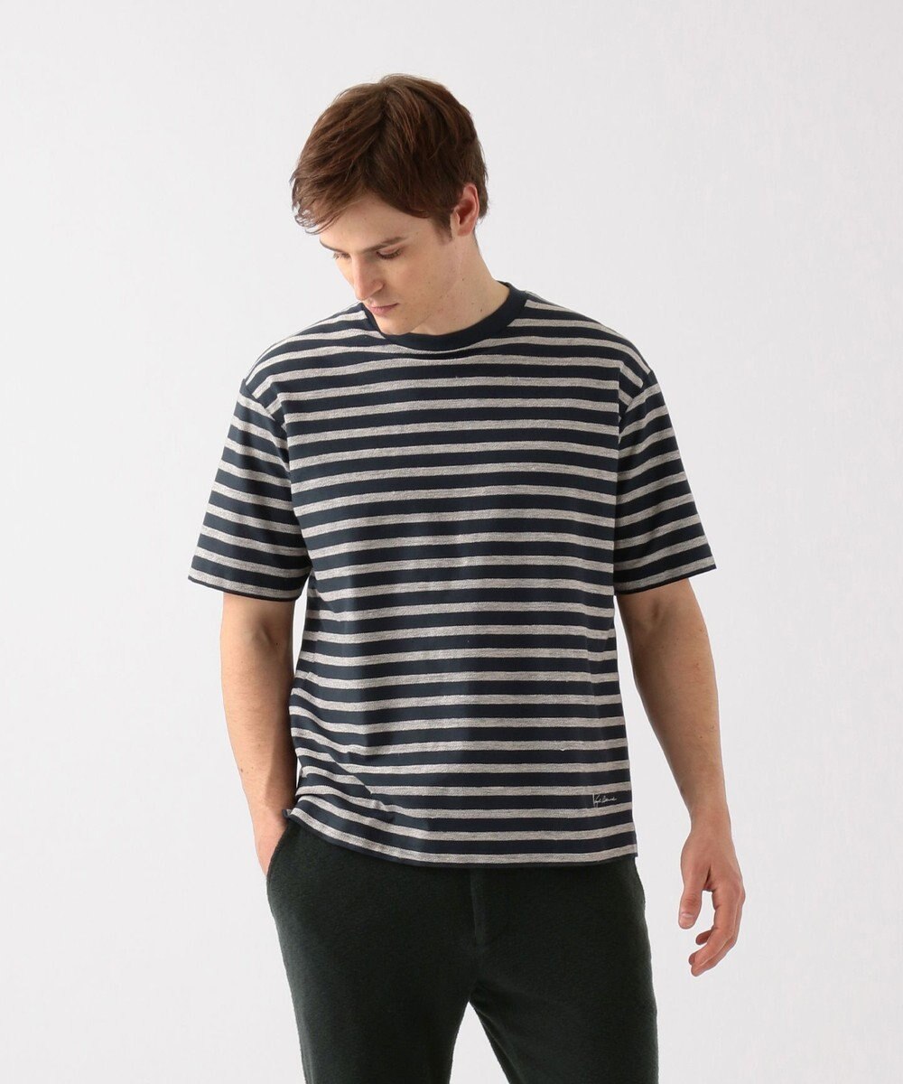 JOSEPH ABBOUD MOUNTAIN 【SPACE】OGリネンボーダー Tシャツ 