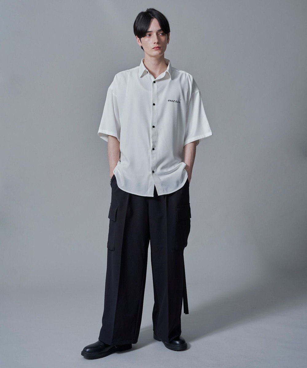 WEGO 【速乾/しわになりにくい/MLサイズ展開】アムンゼンワンポイントBIGシャツ（SS） 