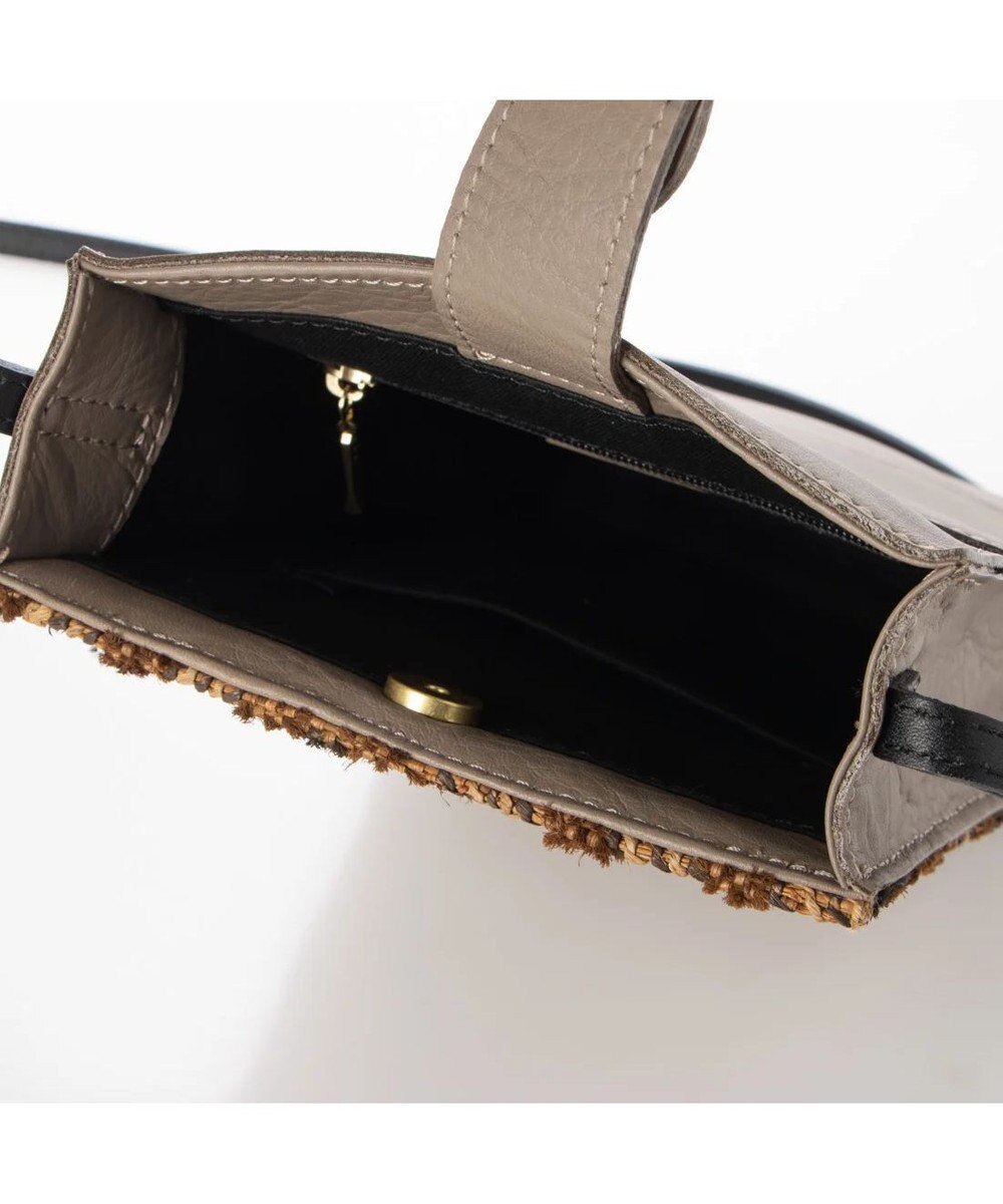 UNBILLION perche クバ布×姫路レザーミニショルダー 