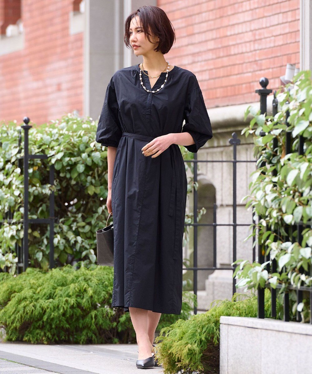 自由区 【洗える・XSサイズあり】タイプライターピースダイ ワンピース 