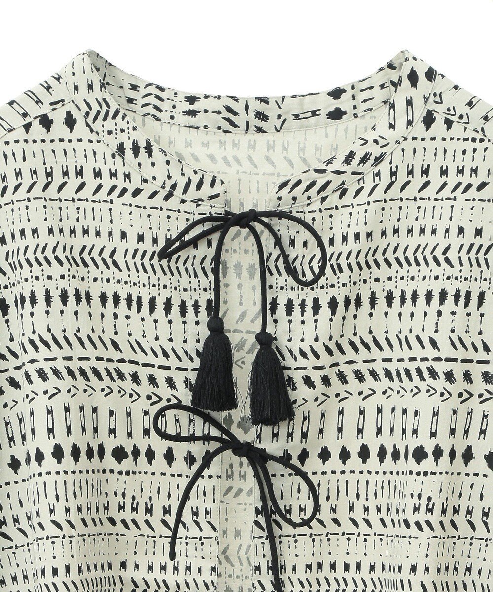 CRAFT STANDARD BOUTIQUE フリンジ紐付ペプラムブラウス 