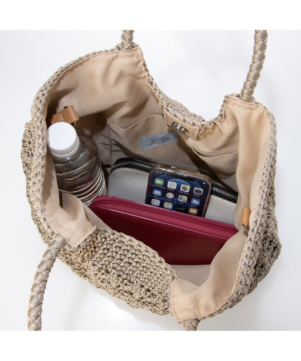 UNBILLION カシュカシュ cachecache / 柄編みベーシックトート カゴバッグ 