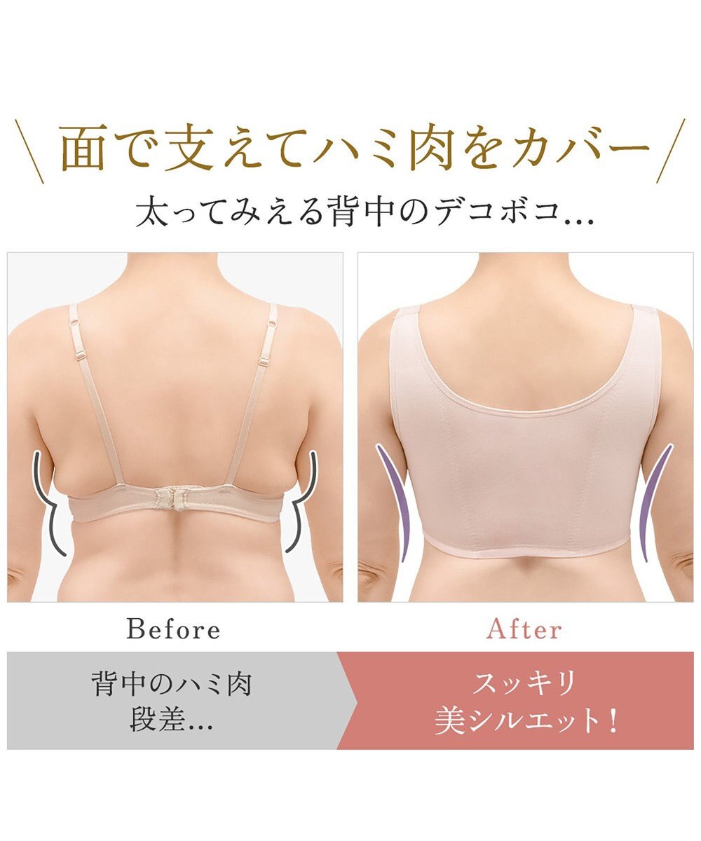 BRADELIS New York 【BRADELIS NewYork peace/ノンワイヤー】綿混トリプルキャッチFITブラ23 ブラデリス 補正 ブラジャー 接触冷感 ノンワイヤー DB123403 