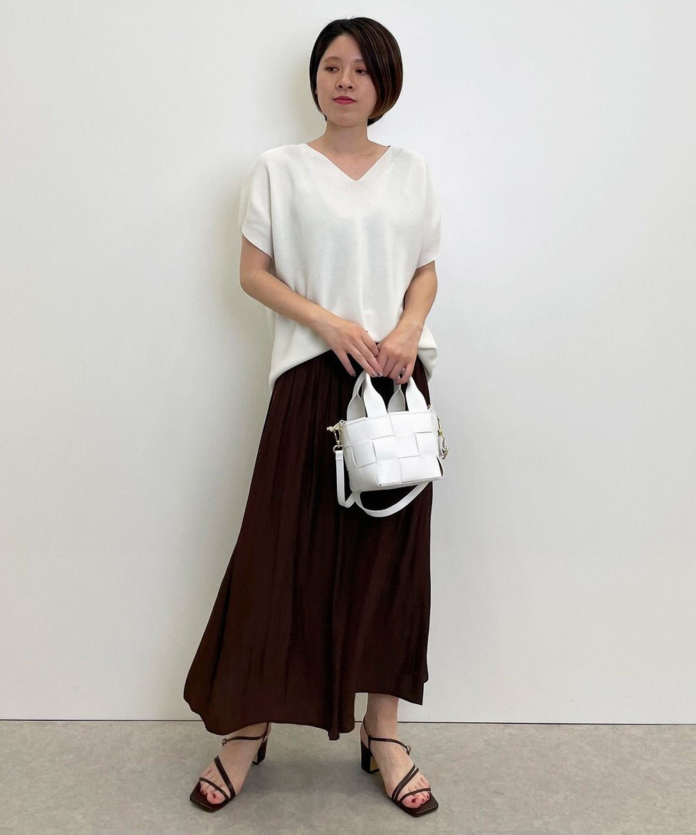 自由区 【セットアップ可/洗える】ブライトサテンライト ギャザーパンツ 