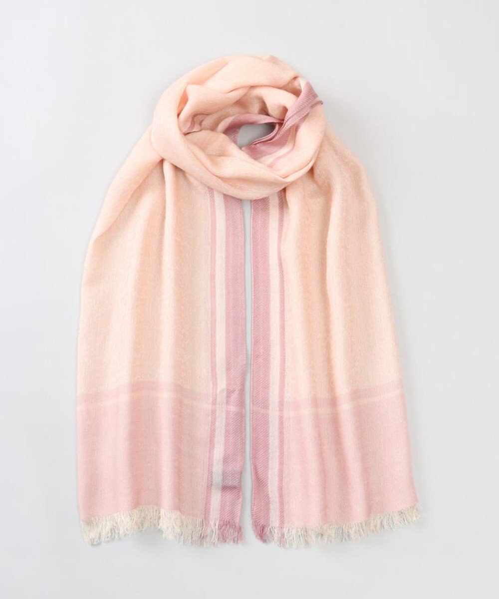 AURORA 【 LANVIN COLLECTION（ランバン コレクション） 】シルクウールロゴジャカードストール 