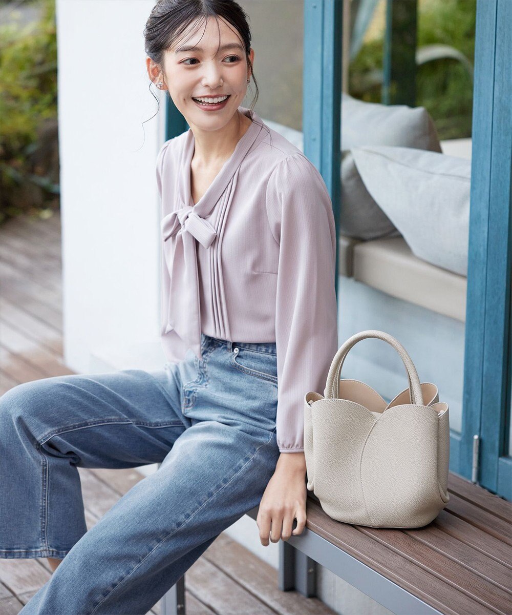 Tiaclasse 【安田美沙子さん/小倉優子さん着用】【洗える】ストレッチワイドデニム 