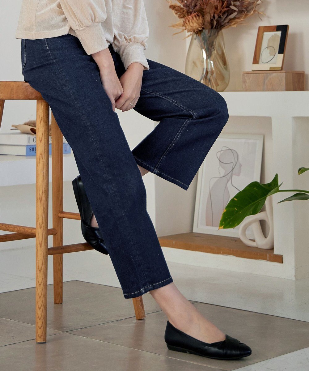 Tiaclasse 【安田美沙子さん/小倉優子さん着用】【洗える】ストレッチワイドデニム 