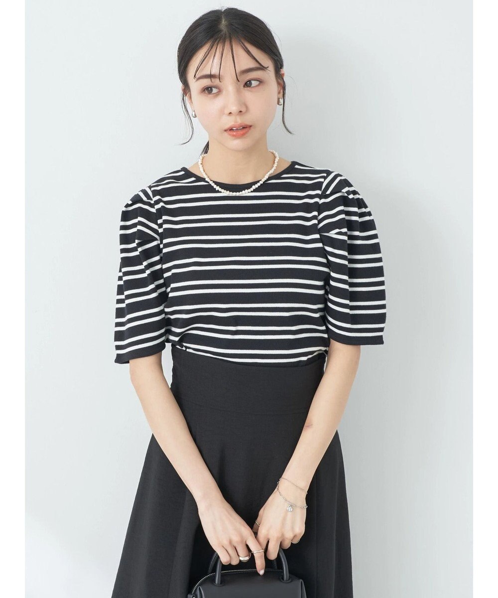 earth music&ecology パワーショルダーリブプルオーバー 