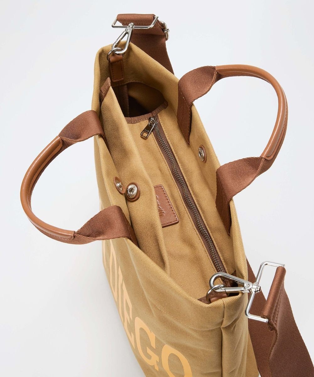 TOPKAPI 【Breath TOPKAPI】シティ プリント キャンバス スクエアトートバッグ / ショルダー付き 