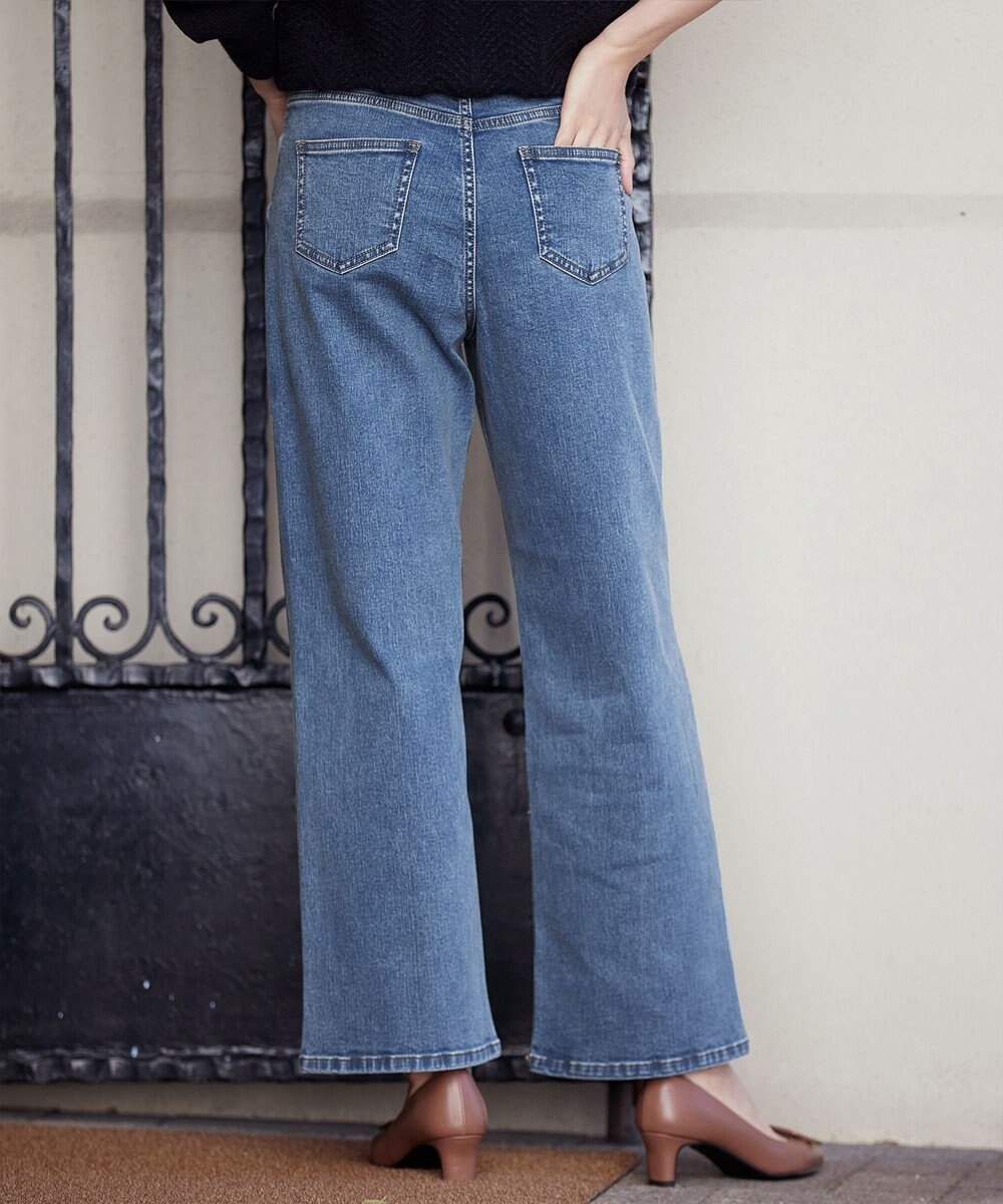 Tiaclasse 【安田美沙子さん/小倉優子さん着用】【洗える】ストレッチワイドデニム 