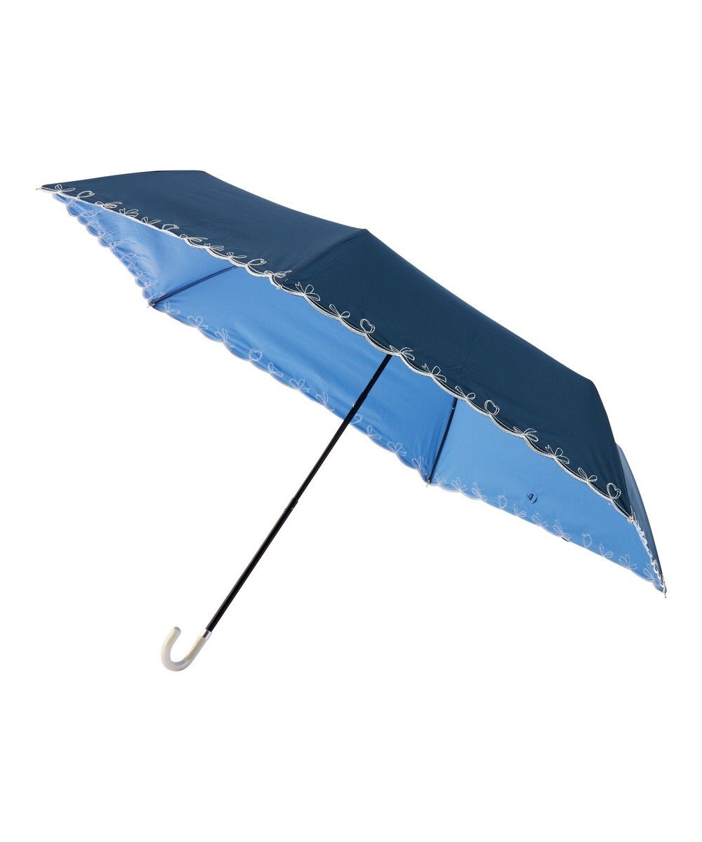 MOONBAT estaa 晴雨兼用 折りたたみ傘 ハートエンブロイダリー 日傘 遮光 遮熱 UV 