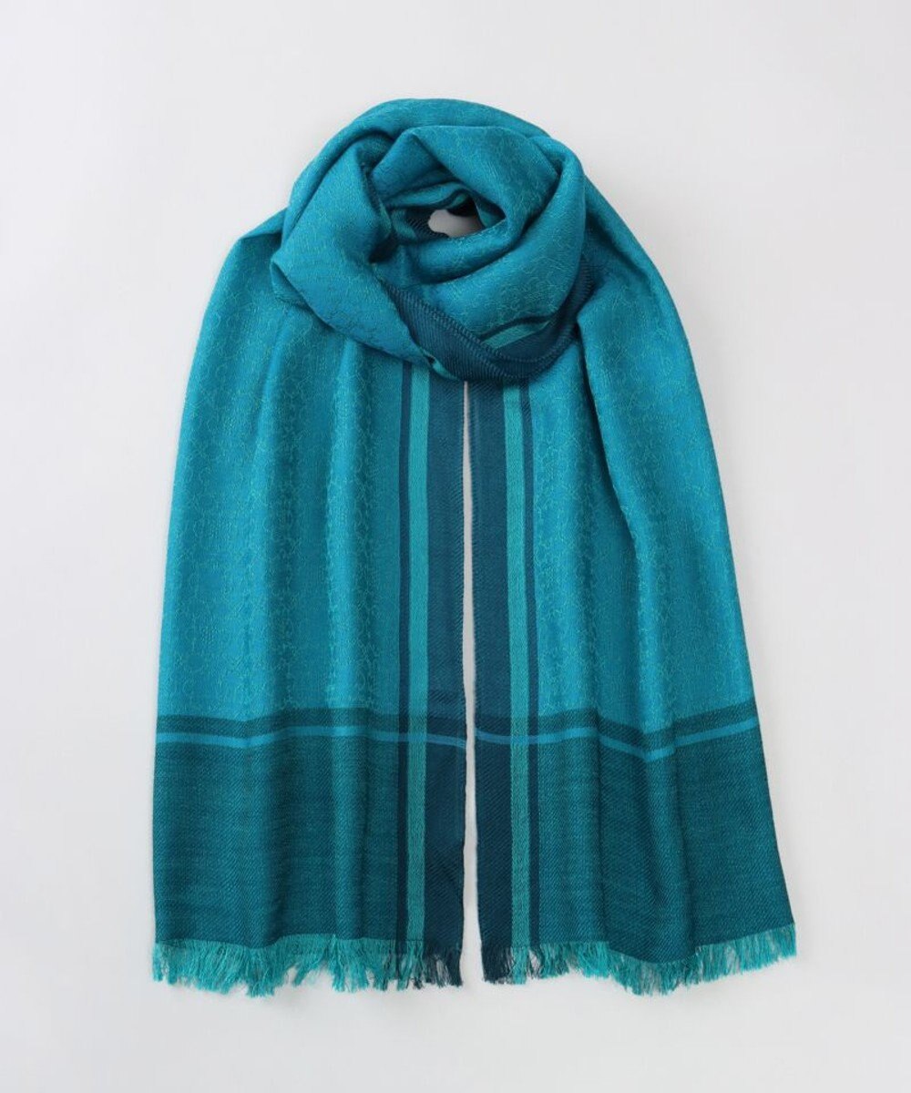 AURORA 【 LANVIN COLLECTION（ランバン コレクション） 】シルクウールロゴジャカードストール 