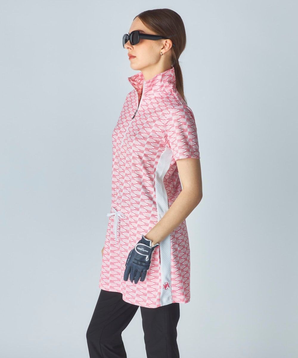 FILA GOLF／marie claire 【Marie claire sports】ロゴ柄ハーフジップチュニック 