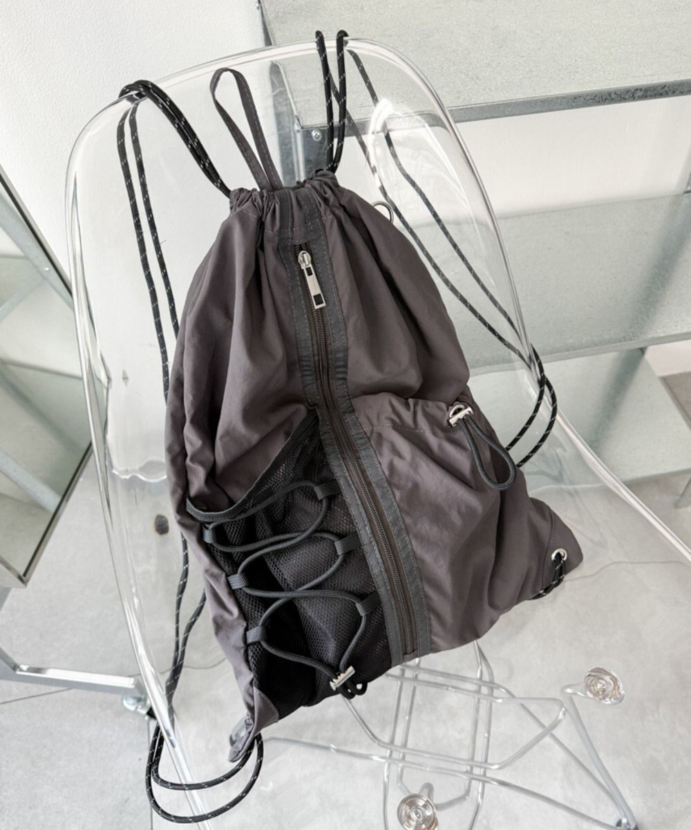 WEGO 【ユニセックス着用ITEM】センターzipナップサック 