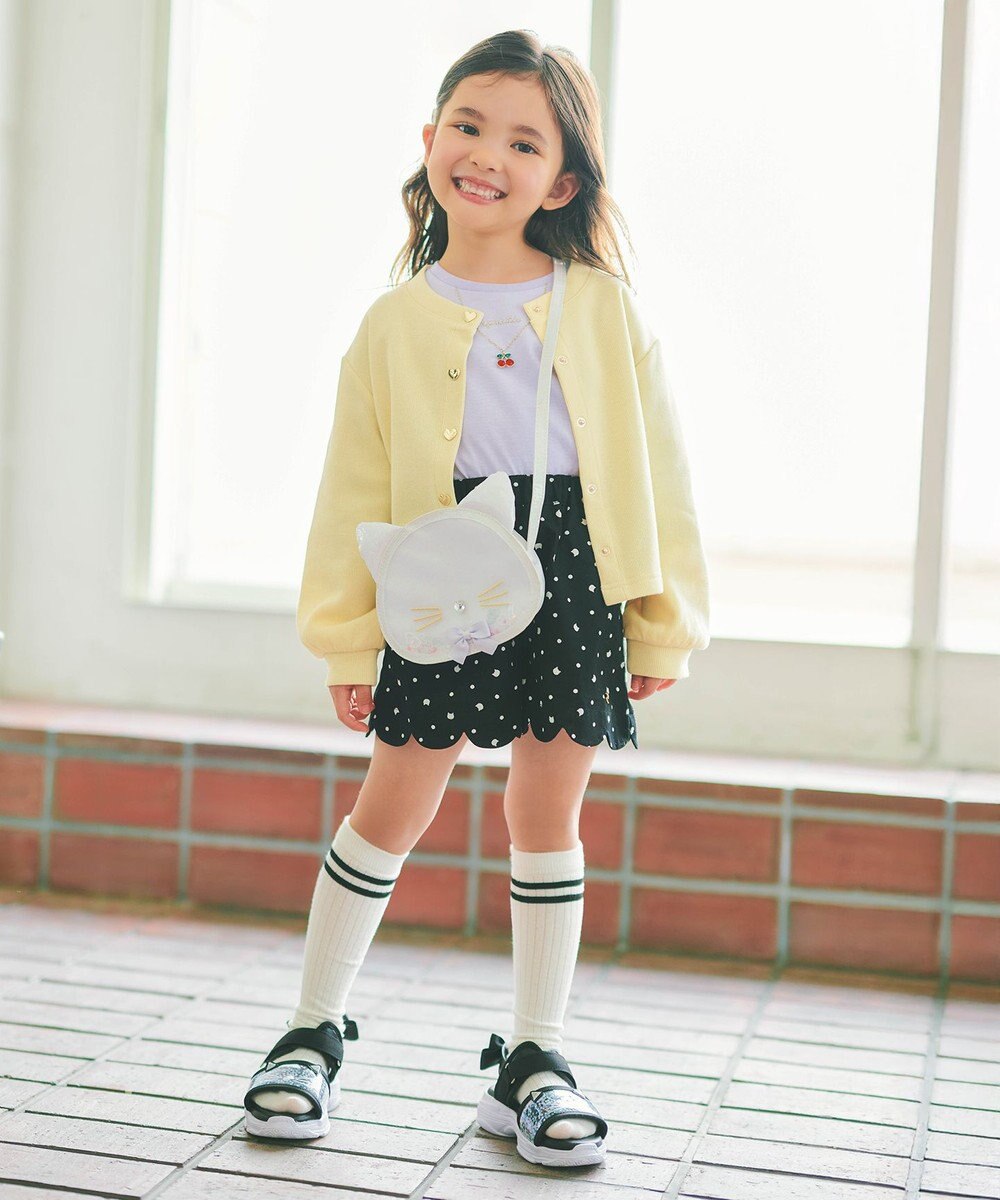 ANY KIDS チュール袖 七分Tシャツ 