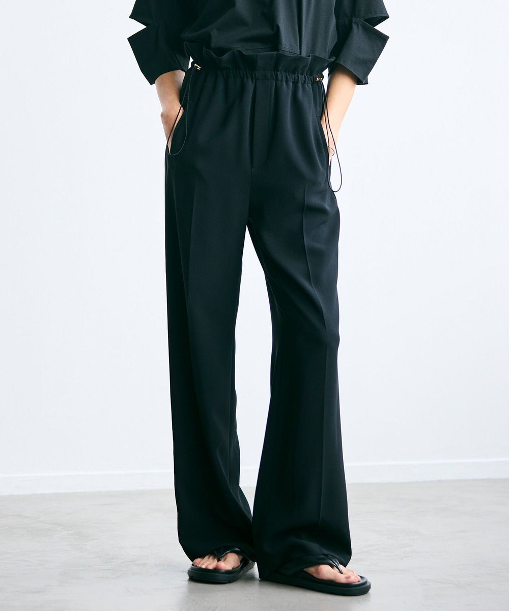 BEIGE， 【洗える】FLEUR / ウエストゴムワイドストレートパンツ 